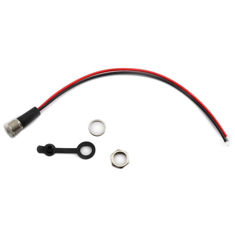 Tegg 5pcs DC-099A DC Female Panel Mount Charging Wire Threaded Socket Jact Connector with Dustproof Plug IP67 68 Water-Proof Large Current Power Adapter 5.5x2.5mm - Image 4